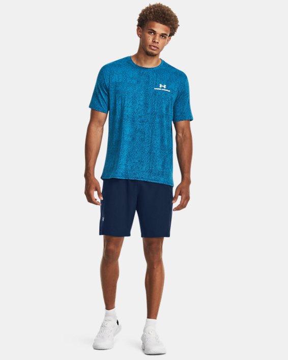Men's UA RUSH™ Energy Print Short Sleeve in Blue image number 2